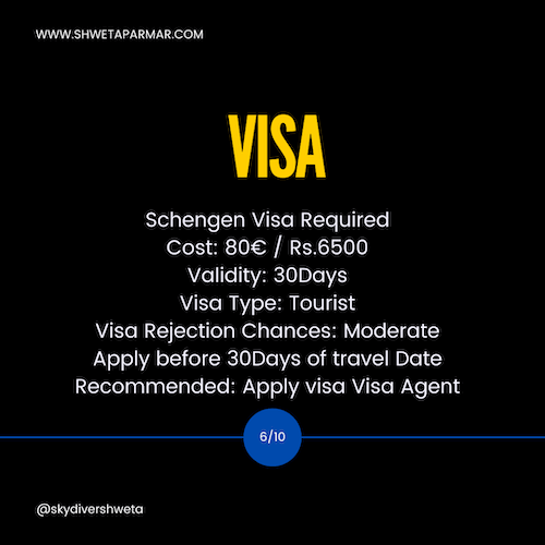 Schengen Visa for Skydiving in Spain